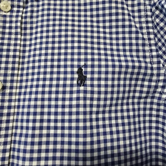 Polo by Ralph Lauren Boys' Size 7 Blue Checkered Cotton Shirt - Picture 3 of 12